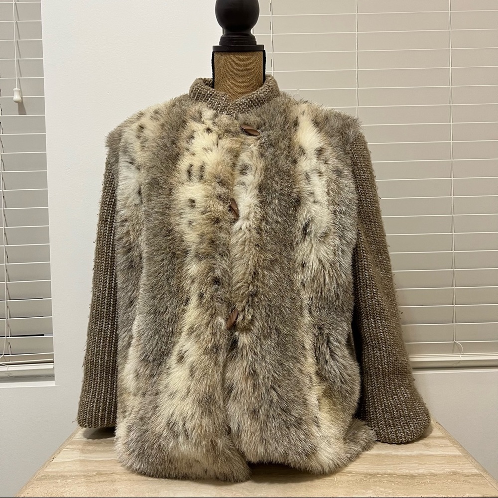 Vintage Style VI LTD MADE IN USA Faux Fur Coat Bohemian Boho Womens Sz Med/Large